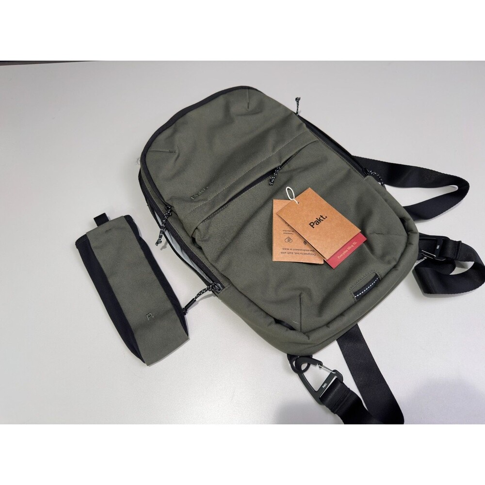 Pakt Everyday 15L Bag Forest Sling Backpack Recycled Nylon Laptop Travel EDC